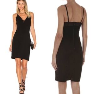 Alice + Olivia Jean Lace Insert Black Sheath Dress